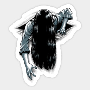 Scary Ghost Girl Coming Out Of Your Wherever Sticker